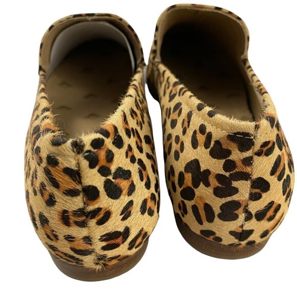 Joules Lexington Tan Animal Hair Leather Leopard Animal Print Loafers Shoes 6 - Picture 4 of 12